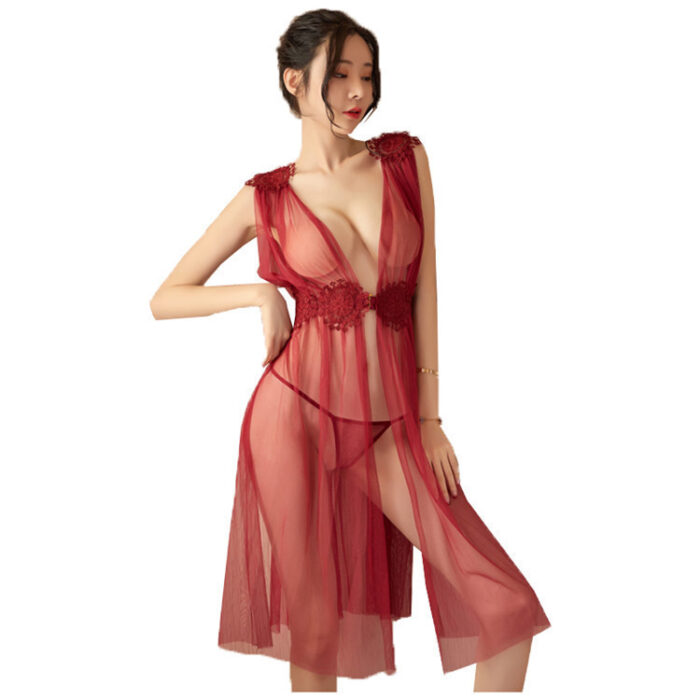 See-through Sexy Lingerie Pajamas Suit 5 - Seductive Serenity