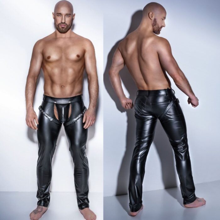 Tight Leather Sexy Men’s Lingerie Trousers 7 - Seductive Serenity