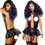 See-through Mesh Leather Lingerie 5 - Seductive Serenity