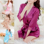Sexy Lingerie Silk Robe With Bathrobe 13 - Seductive Serenity