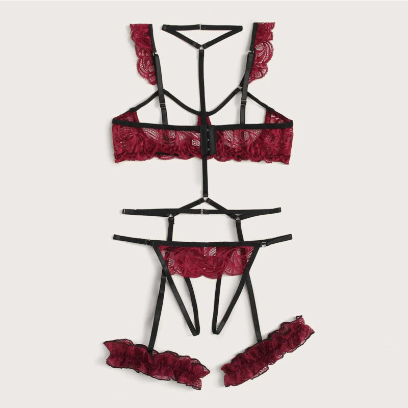 Crotchless Lingerie With Garter 23 - Seductive Serenity