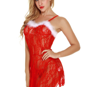 Christmas Mesh Lace Cosplay Lingerie 9 - Seductive Serenity