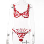 See-through Bowknot Sexy Lingerie Split Suit 9 - Seductive Serenity